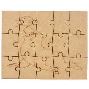 Quebra-cabeça Educativo 100% Mdf Cru 15pçs Foca