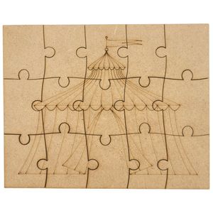 Quebra-cabeça Educativo 100% Mdf Cru 15pçs Circo