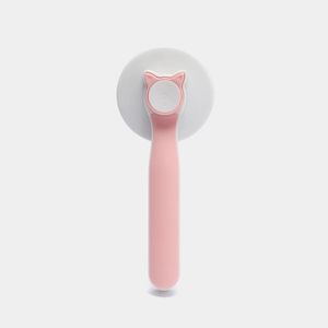Escova Removedora De Pelos Massageadora Gatos Cachorros Pets - Rosa