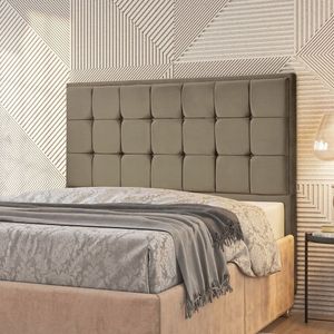 Cabeceira Queen 160cm X 135cm Suecia Veludo Castor