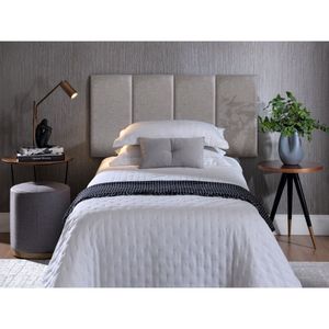 Cabeceira Modular Solteiro Corino 4 Módulos 30cm X 60cm Cinza Rajado