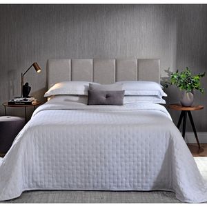 Cabeceira Modular Casal Corino 5 Módulos 30cm X 60cm Cinza Rajado