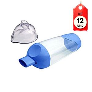 Kit C-12 Medicate Espaçador Azul C- Máscara Média