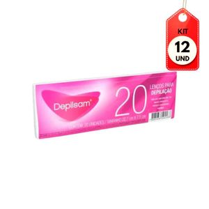 Kit C-12 Depilsam Lenço P- Depilação Branco C-20