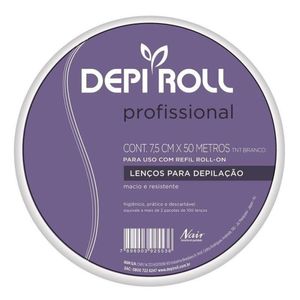 Depiroll Lenço P- Depilação Branco Rolo 50m