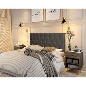 Painel Cabeceira Paris Queen Para Cama Box 1,58 Suede Marrom
