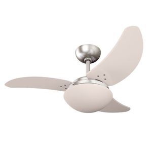 Ventilador De Teto Tron Solano 3 Pás Branco / Aço Escovado 127v