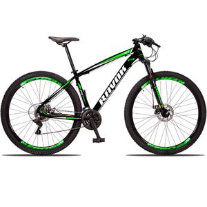 Bicicleta Mountain Bike 21 Velocidades Alavanca Alumínio Verde Quadro 17"