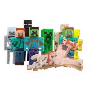 Cartela 10 Boneco Minecraft My Home - 2 Blocos