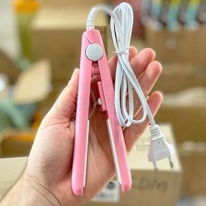 Mini Chapinha Prancha Portátil 17cm Bivolt 110v220v Rosa