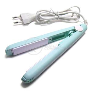 Mini Chapinha Prancha Portátil 17cm Bivolt 110v220v Azul