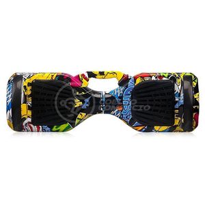 Hoverboard Infantil Skate Elétrico Arte Urbana Led Grafite