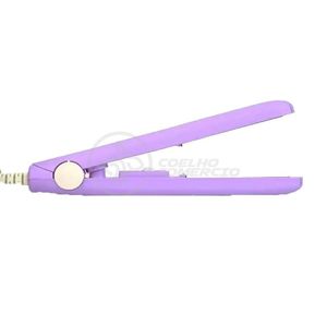 Mini Chapinha Prancha Portátil 17cm Bivolt 110v220v Roxo