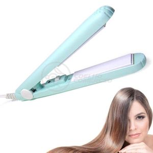 Mini Chapinha Prancha Portátil 17cm Bivolt 110v220v Azul
