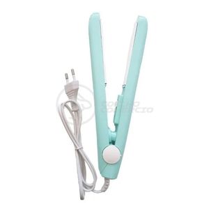 Mini Chapinha Prancha Para Viagem 17cm Bivolt Azul