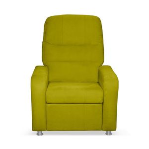 Cadeira Poltrona Do Papai Reclinável Confortável Suede Amarelo