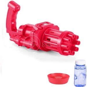 Máquina Elétrica Brinquedo Lança Bolhas Sabão Vermelho