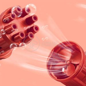 Máquina Elétrica Brinquedo Lança Bolhas Sabão Vermelho