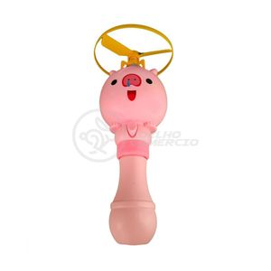 Brinquedo Máquina De Bolhas Bubble Porco Rosa 11