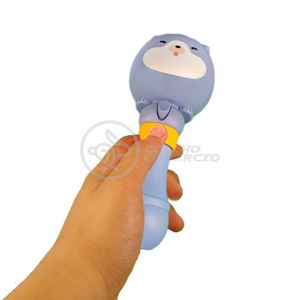Brinquedo Máquina Bolhas Bubble Desenhos Gato Chines Azul 7