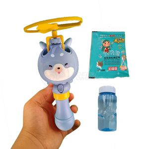 Brinquedo Máquina Bolhas Bubble Desenhos Gato Chines Azul 3