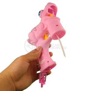 Sapo Bolhudo Brinquedo Lança Bolhas Sabão Rosa