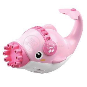 Golfinho Bolhudo Lança Bolhas Sabão Criança Infantil Rosa 6