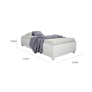 Cama Solteiro Mônaco Tcil Móveis Branco