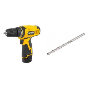 Kit Ferramentas Espresso Móveis Com Parafusadeira/furadeira 108v Bivolt E Broca De Aço Rápido 60mm 394021 Amarelo