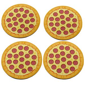 Jogo De Porta Copos Pizza Peperoni - 4 Peças