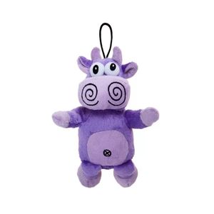 Brinquedo Pet Pelucia Vaca Roxa Para Cães Vaquinha Com Apito