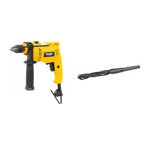 Kit Ferramentas Espresso Móveis Com Furadeira Com Impacto 3/8 Polegadas 127v E Broca De Aço Rápido 360mm 392788 Amarelo
