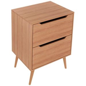 Gabinete Para Banheiro 60 Cm Com 2 Gavetas Bn3639 Amendoa Tecno Mobili Amendoa