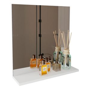 Espelheira Para Banheiro 1 Prateleira Bn3642 Branco Tecno Mobili Branco