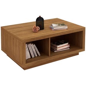 Mesa De Centro 89 Cm 2 Nichos Mc2232 Natural Tecno Mobili Natural