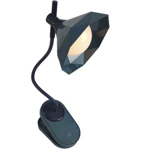 Luminaria De Mesa Com Garra Diamante Touch Articulavel Presilha Led 3 Cores Abajur Flexivel Trabalho Escritorio Home Office Geometrica