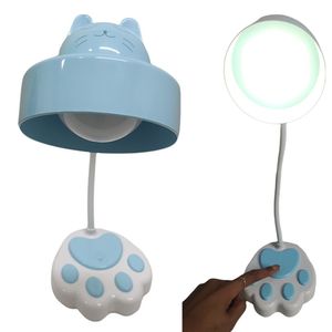 Luminaria Pata De Gato Mesa Led Touch Flexivel Quarto Escritorio Casa Leitura Trabalho Estudo Decoraçao