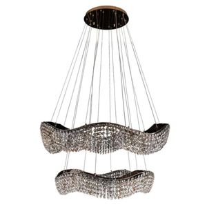Pendente Wave Cristal 2 Aros 18 Luzes Wav18l80pd Bronzearte