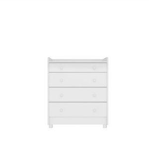 Cômoda Com Trocador E 4 Gaveta branco Branco
