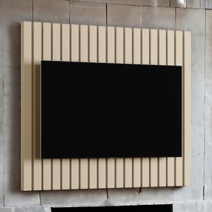 Painel Para Tvs 42" Ravena Off White Ripado Carmolar