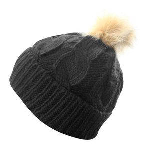 Touca Gorro Adulto Preta Pompom Tamanho único