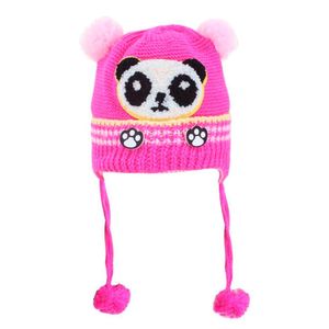 Touca Gorro Infantil Rosa Forte Panda Tamanho único