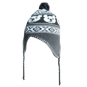 Touca Gorro Adulto Preta Peruana Pompom Tamanho único