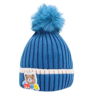 Touca Gorro Infantil Azul Ursinho Tamanho único