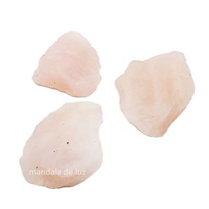 Kit 3 Pedras Brutas De Quartzo Rosa Cristais Naturais