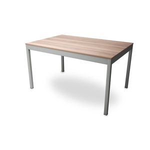 Mesa De Jantar 135x75x90cm São Paulo Estanho/ Mdf Nogál Malaga