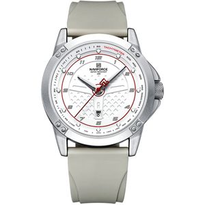 Relógio De Quartzo Masculino Casual Pulseira De Silicone Impermeavel Cinza