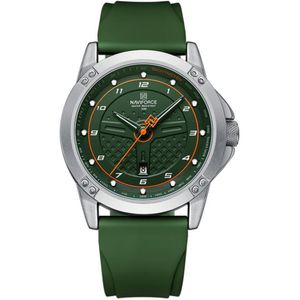 Relógio De Quartzo Masculino Casual Pulseira De Silicone Impermeavel Verde