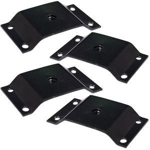 Kit 4 Chapinhas Elevada Fixação Pés Palito Rosca 5/16 Preto