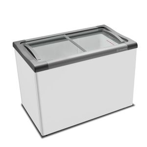 Freezer Horizontal Tampa de Vidro 300l Metalfrio Branco 220v